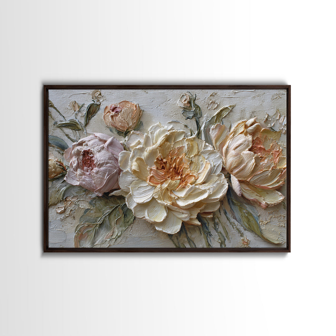 Botanical Vase Painting Framed Canvas Print, Living Room Art, Bedroom Decor, Living Room Decor, Living, Bedroom Wall Art, LIR-3x2-6