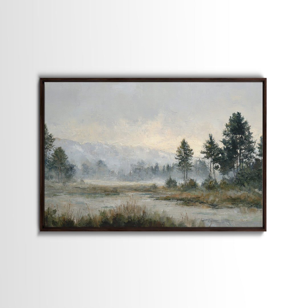 Quiet Meadow Landscape Canvas Print, Living Room Art, Digital Prints, Living Room Decor, Fine Art, Living, Apartment Decor, LIR-3x2-75