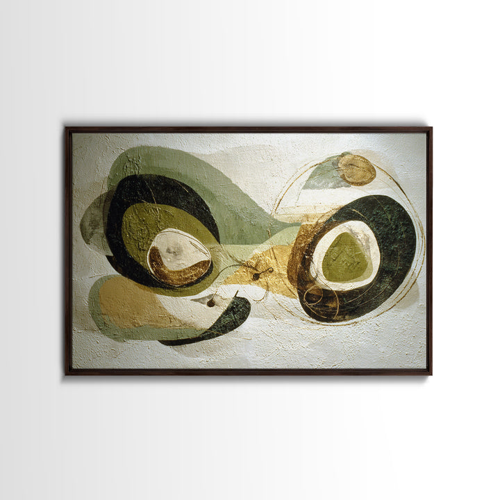 Abstract Organic Shapes Framed Canvas Print, Living Room Art, Art Nouveau, Living Room Decor, Abstract Art, Living, LIR-3x2-91