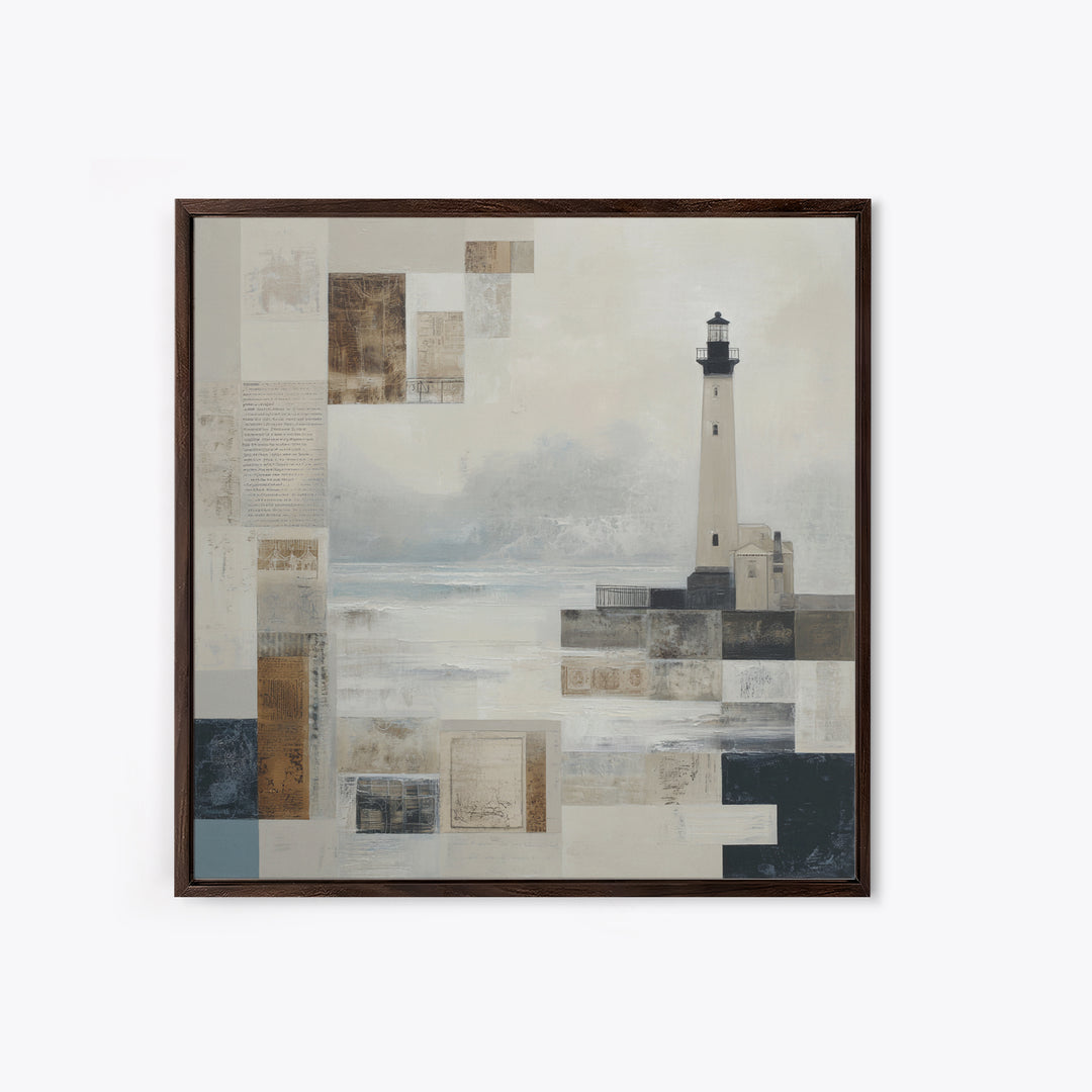 Stormy Landscape with Lighthouse as Guidance Metaphor Canvas Print, Law Office Art, Bookish Wall Art, Office Decor, Counsel, LOA-1x1-35