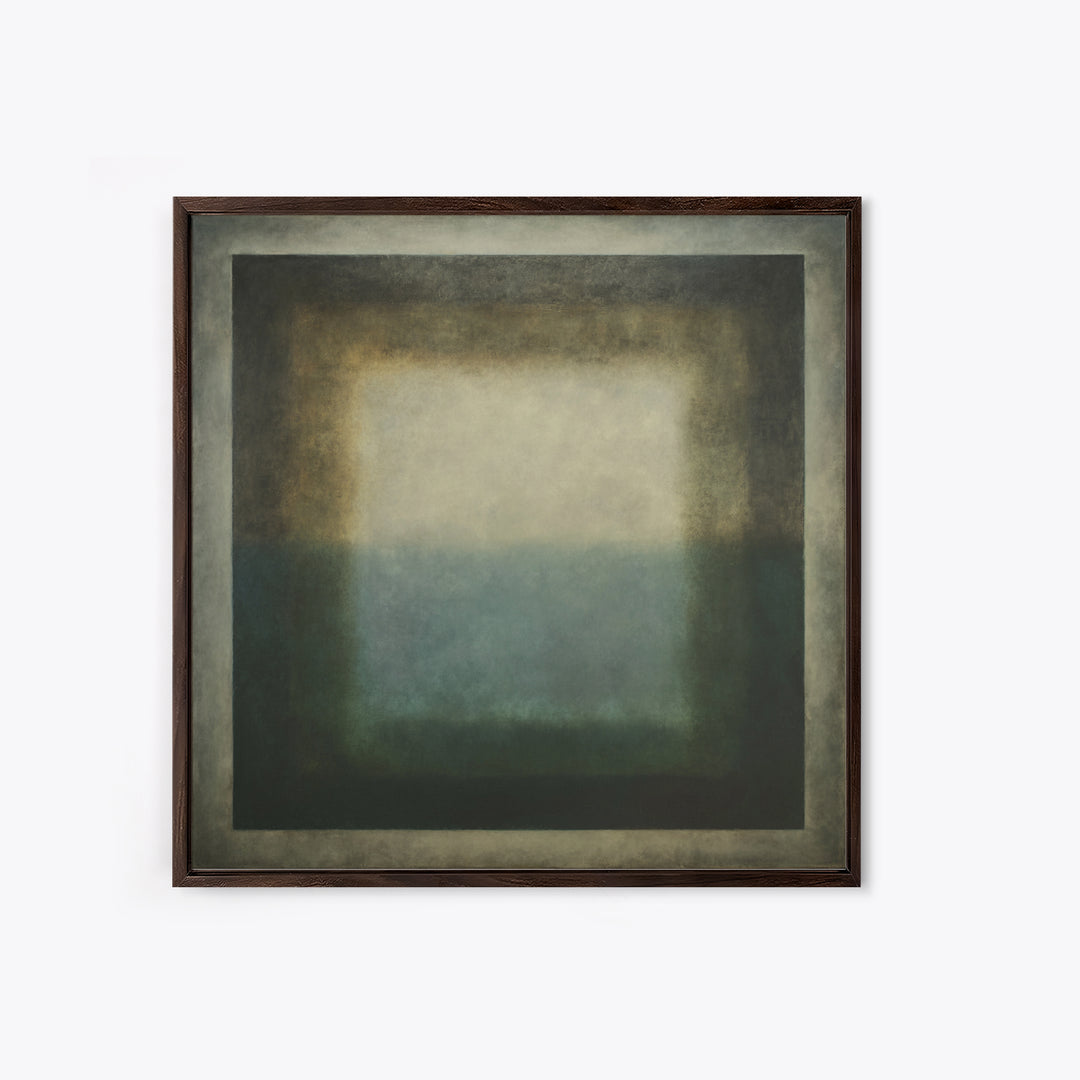 Deep Green and Walnut Toned Abstract Canvas Print, Law Office Art, Teen Girl Room Decor, Office Decor, Abstract Art, Counsel, LOA-1x1-45