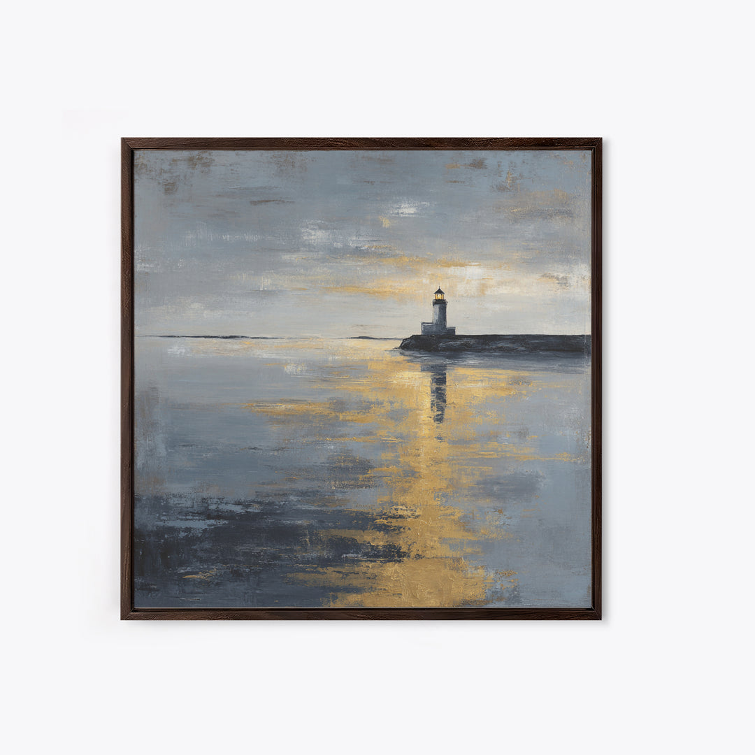 Stormy Landscape with Lighthouse as Guidance Metaphor Canvas Print, Law Office Art, Lawyer Sign, Office Decor, Counsel, LOA-1x1-59