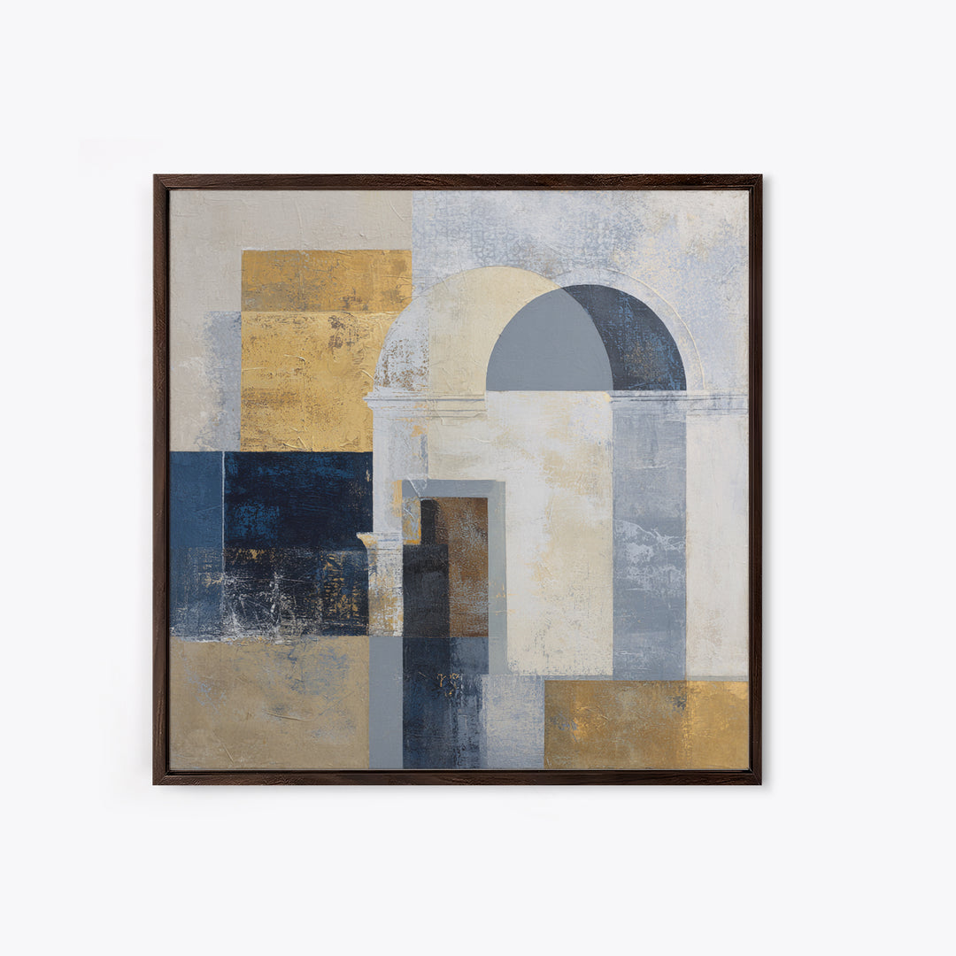 Architectural Arch and Column Abstraction Framed Canvas Print, Law Office Art, Lawyer Gift, Office Decor, Fine Art, Counsel, LOA-1x1-62