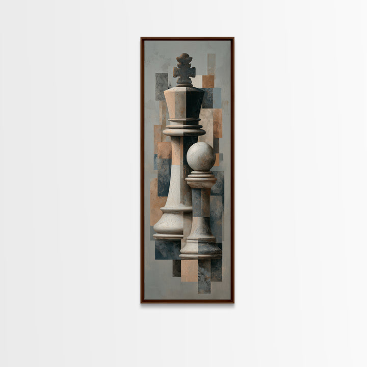 Single Chess King Canvas Print, Law Office Art, Floral Art, Office Decor, Fine Art, Counsel, Lawyer Sign, Lawyer Office Decor, LOA-1x3-10