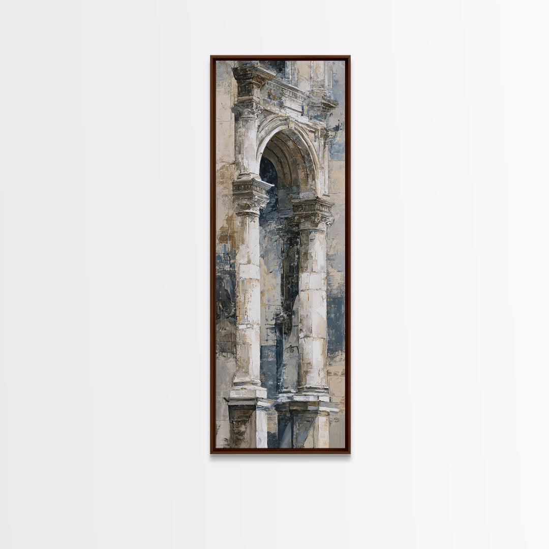 Architectural Arch and Column Abstraction Canvas Print, Law Office Art, Therapy Office Decor, Office Decor, Abstract Art, LOA-1x3-2