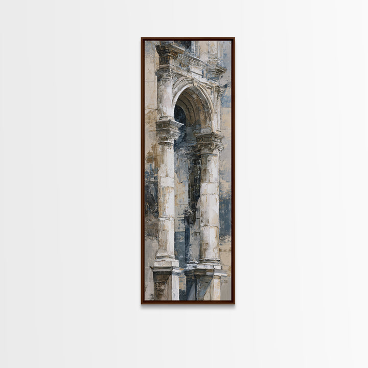 Architectural Arch and Column Abstraction Canvas Print, Law Office Art, Therapy Office Decor, Office Decor, Abstract Art, LOA-1x3-2