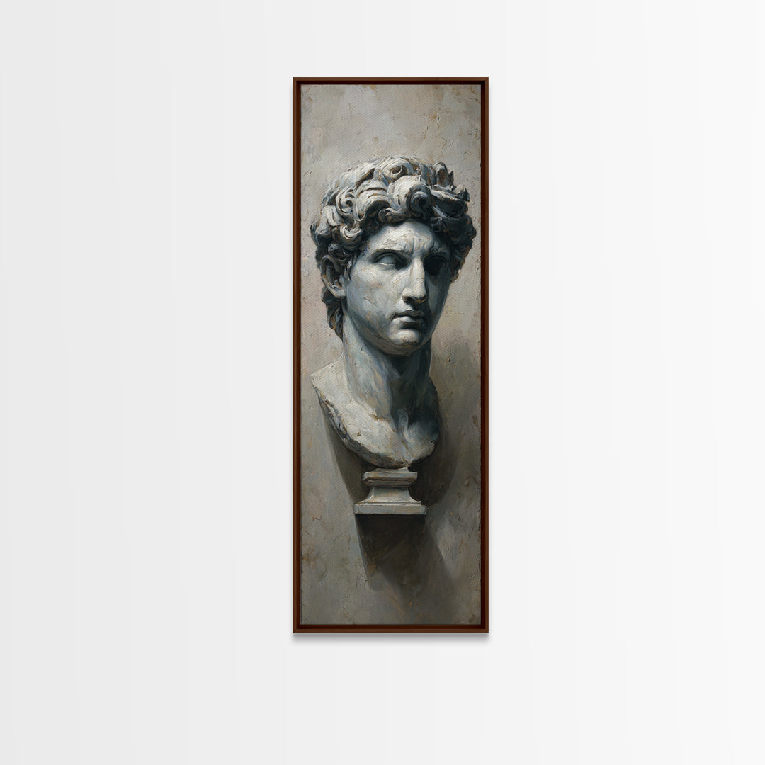 Classical Statue Bust Framed Canvas Print, Law Office Art, Modern Decor, Office Decor, Fine Art, Counsel, Wall Decor, LOA-1x3-36