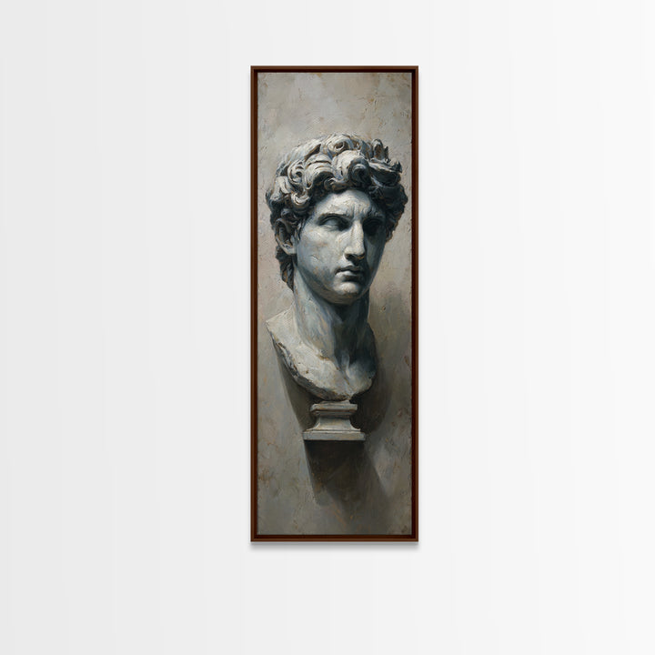 Classical Statue Bust Framed Canvas Print, Law Office Art, Modern Decor, Office Decor, Fine Art, Counsel, Wall Decor, LOA-1x3-36