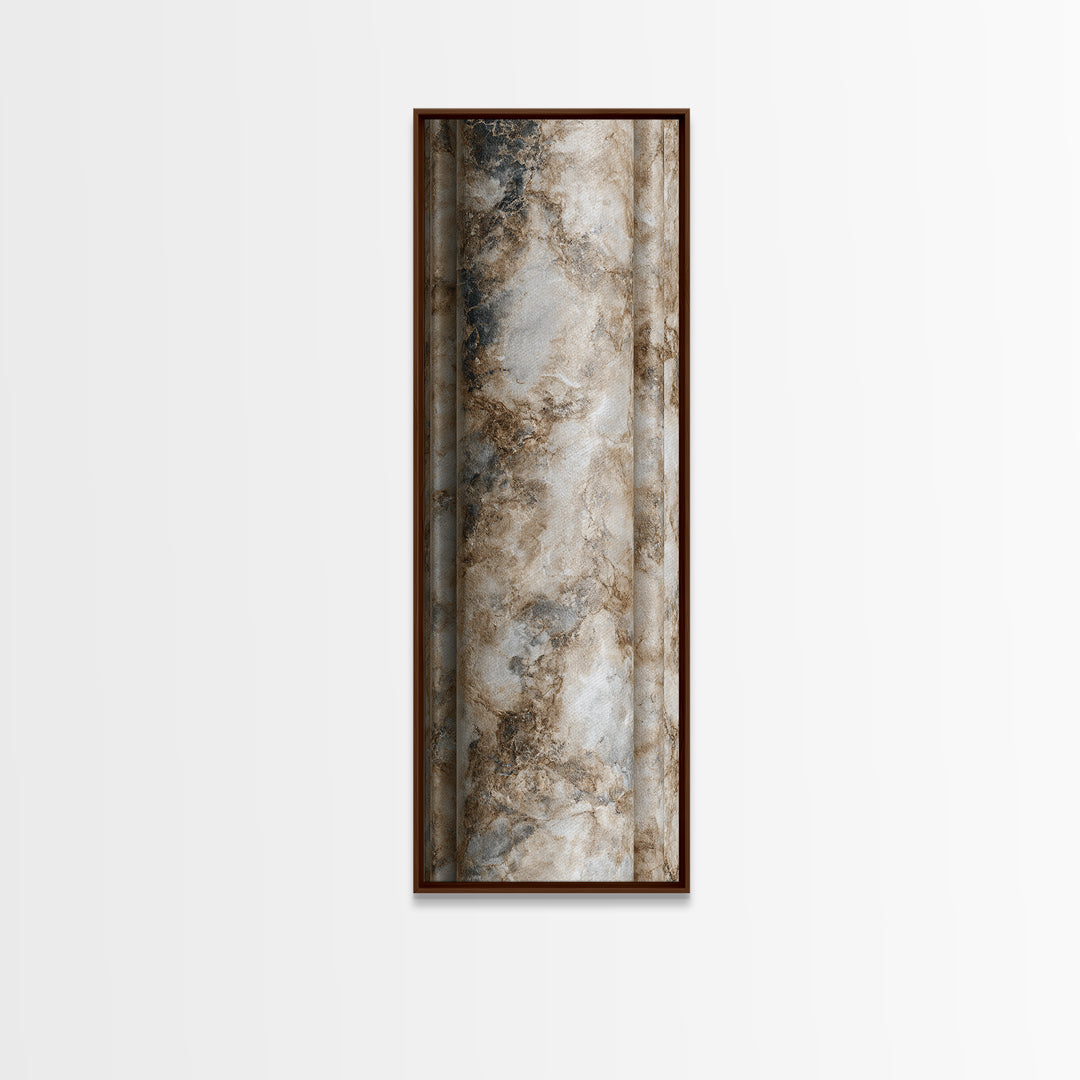 Marble Courthouse Column Study Without Building Scene Canvas Print, Law Office Art, Textured Painting, Office Decor, Counsel, LOA-1x3-39