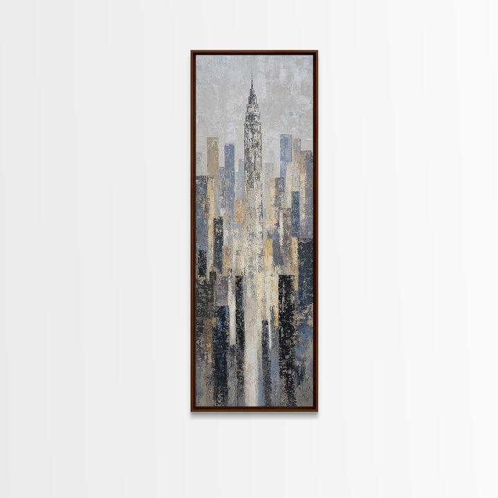 Quiet City Skyline Canvas Print, Law Office Art, Boho Decor, Office Decor, Abstract Art, Counsel, Digital Prints, Printable, LOA-1x3-48