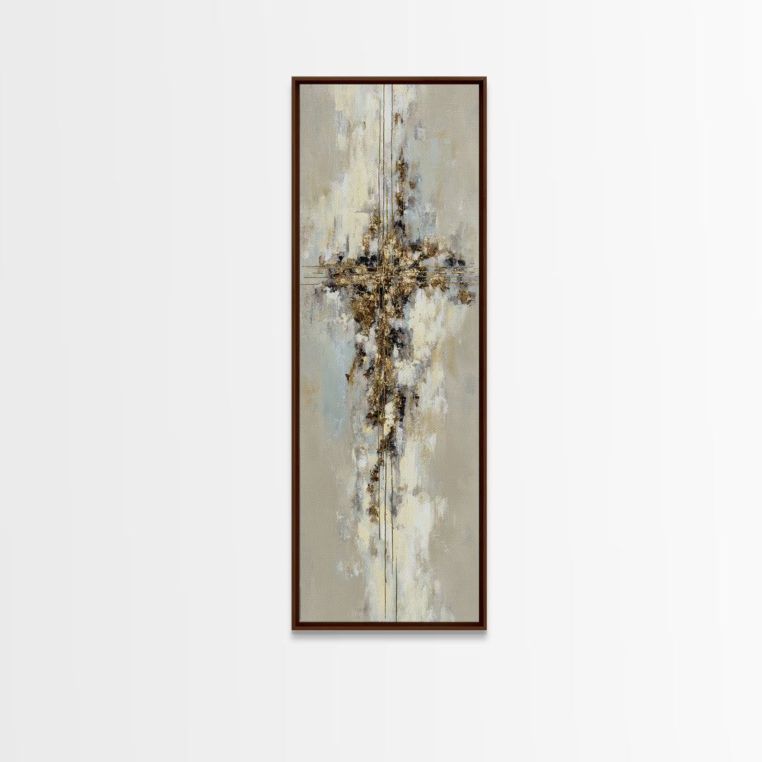 Gold Thread Knot Symbolizing Resolution Framed Canvas Print, Law Office Art, Butterfly Print, Office Decor, Oil Painting, LOA-1x3-54