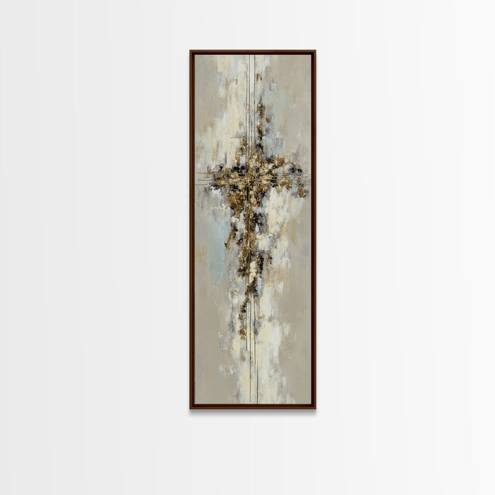 Gold Thread Knot Symbolizing Resolution Framed Canvas Print, Law Office Art, Butterfly Print, Office Decor, Oil Painting, LOA-1x3-54