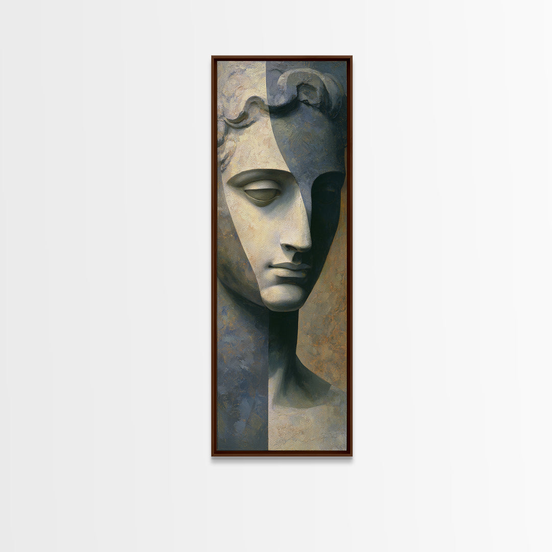 Classical Statue Bust Canvas Print, Law Office Art, Office Decor, Abstract Art, Counsel, Printable Art, Office Wall Art, LOA-1x3-60