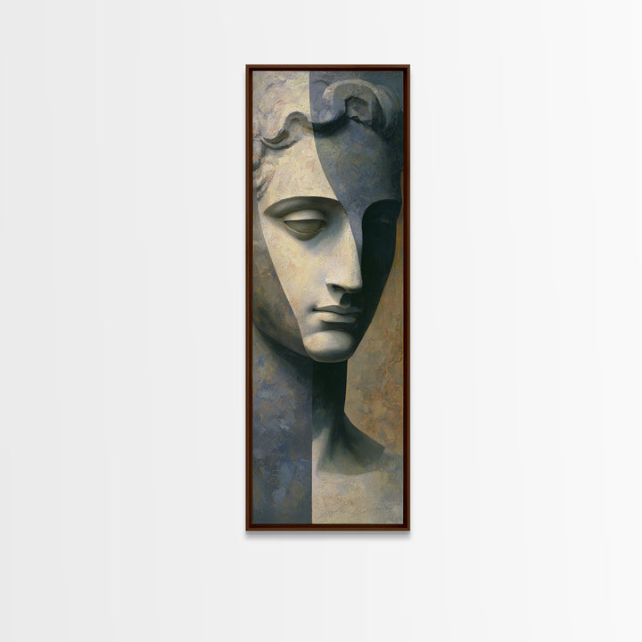 Classical Statue Bust Canvas Print, Law Office Art, Office Decor, Abstract Art, Counsel, Printable Art, Office Wall Art, LOA-1x3-60