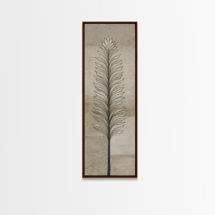 Minimal Line Drawing of Scales and Laurel Framed Canvas Print, Law Office Art, Lawyer Gift, Office Decor, Abstract Art, Counsel, LOA-1x3-70
