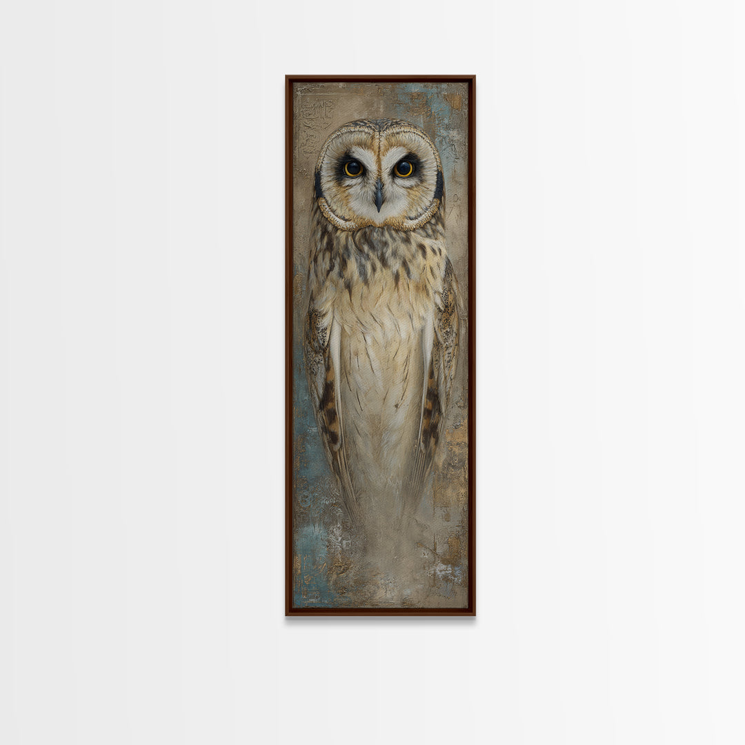 Owl Portrait Representing Wisdom Canvas Print, Law Office Art, Gallery Decor, Office Decor, Fine Art, Counsel, Contemporary Art, LOA-1x3-77