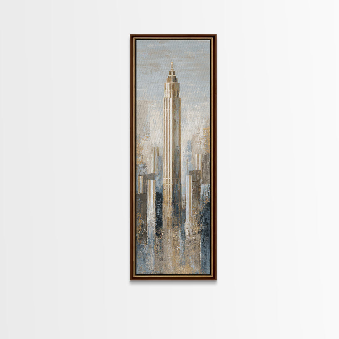 Quiet City Skyline Framed Canvas Print, Law Office Art, Office Wall Art, Office Decor, Fine Art, Counsel, Butterfly Art, LOA-1x3-96