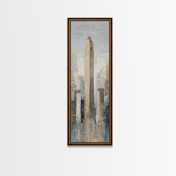 Quiet City Skyline Framed Canvas Print, Law Office Art, Office Wall Art, Office Decor, Fine Art, Counsel, Butterfly Art, LOA-1x3-96