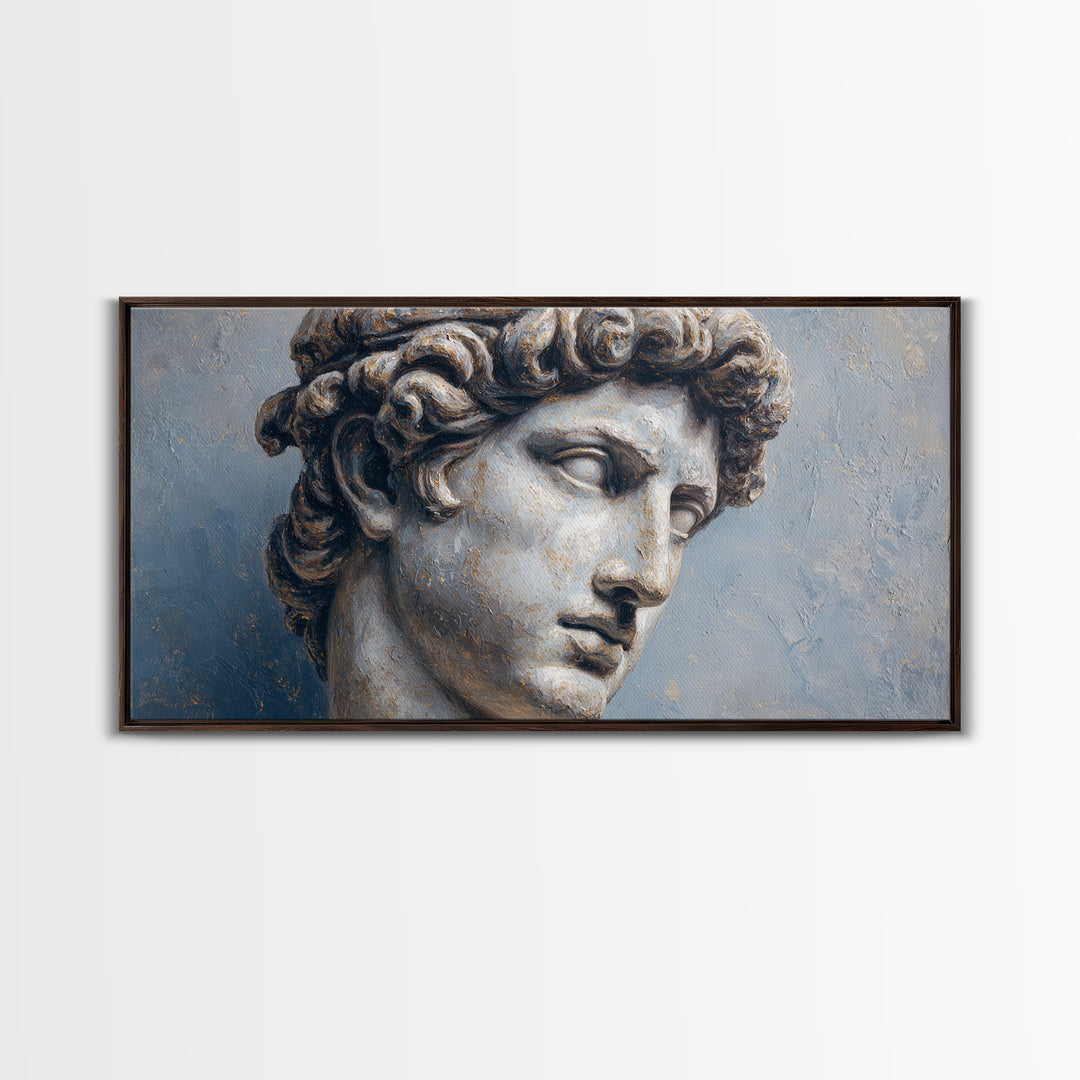Classical Statue Bust Canvas Print, Law Office Art, Office, Office Decor, Watercolor Art, Counsel, Butterfly Print, Lawyer, LOA-2x1-68