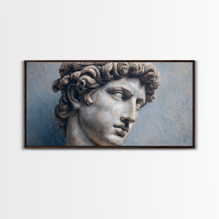 Classical Statue Bust Canvas Print, Law Office Art, Office, Office Decor, Watercolor Art, Counsel, Butterfly Print, Lawyer, LOA-2x1-68