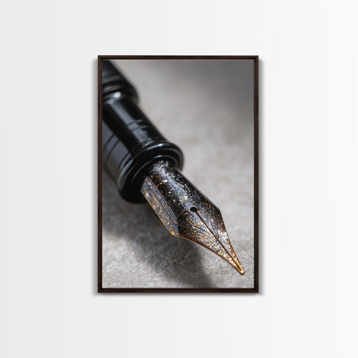 Fountain Pen Nib Closeup Canvas Print, Law Office Art, Office Wall Decor, Office Decor, Fine Art, Counsel, Law School, LOA-2x3-7