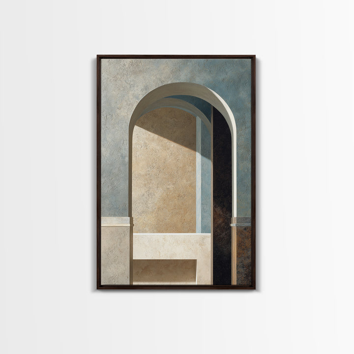 Architectural Arch and Column Abstraction Canvas Print, Law Office Art, Textured Painting, Office Decor, Fine Art, Counsel, LOA-2x3-70