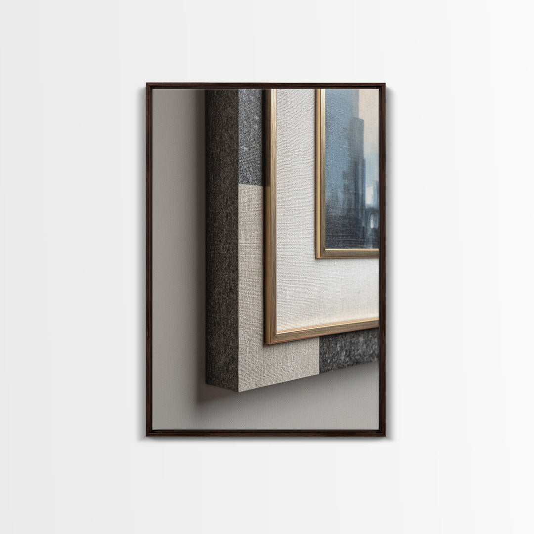 Quiet City Skyline Framed Canvas Print, Law Office Art, Law, Office Decor, Fine Art, Counsel, Modern Decor, Fine Art Print, LOA-2x3-92