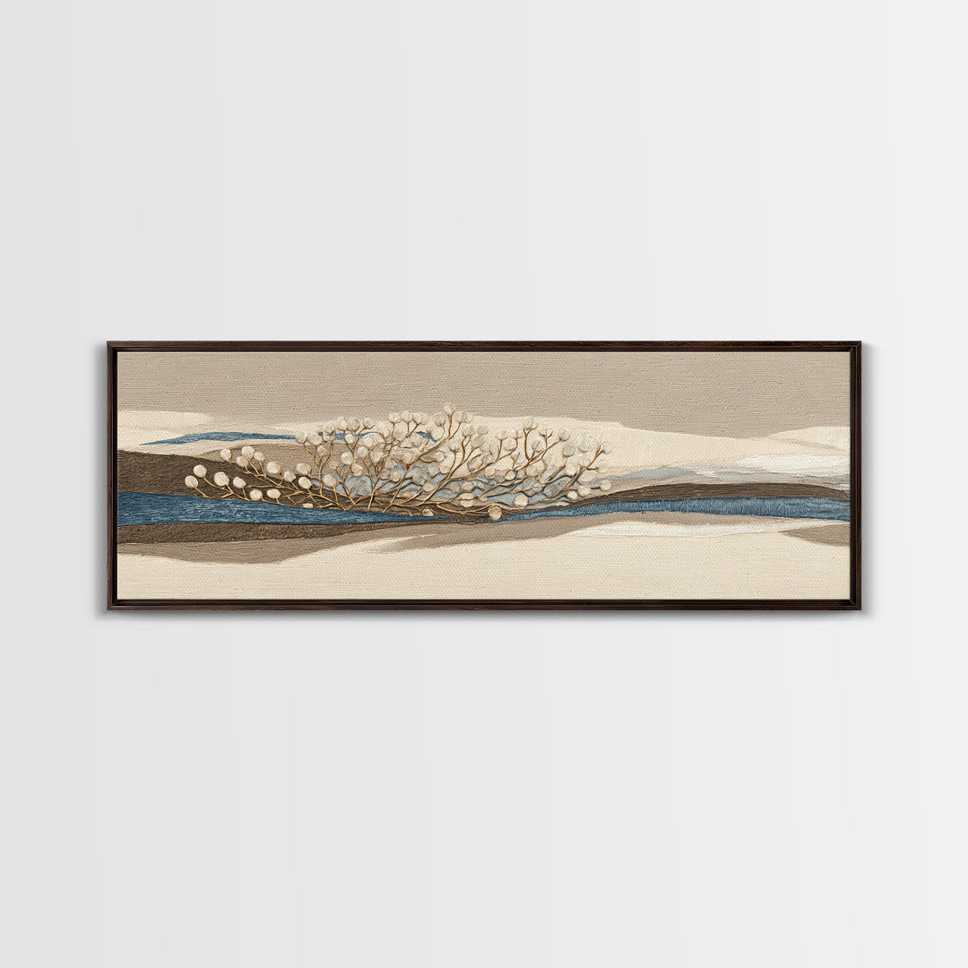 Minimal Line Drawing of Scales and Laurel Framed Canvas Print, Law Office Art, Metal Wall Decor, Office Decor, Counsel, LOA-3x1-74