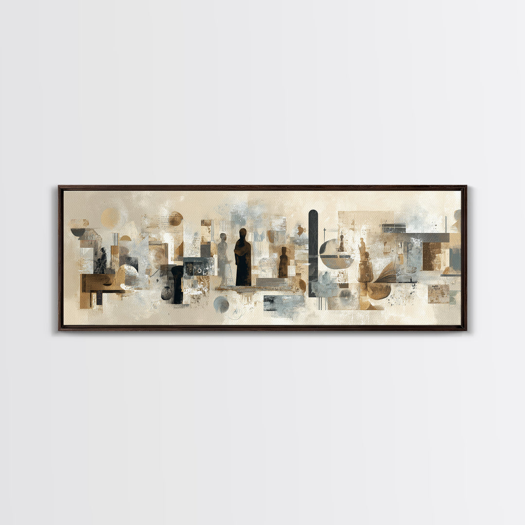 Diplomatic Handshake Silhouette Canvas Print, Law Office Art, Painting, Office Decor, Abstract Art, Counsel, Floral Art, LOA-3x1-83