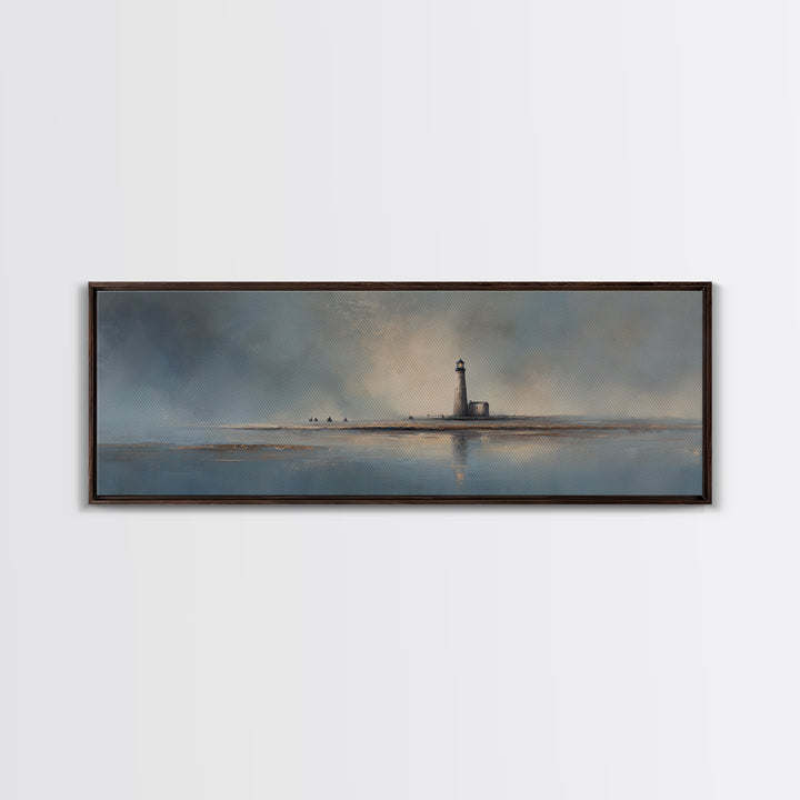 Stormy Landscape with Lighthouse as Guidance Metaphor Canvas Print, Law Office Art, Gallery Decor, Office Decor, Counsel, LOA-3x1-99