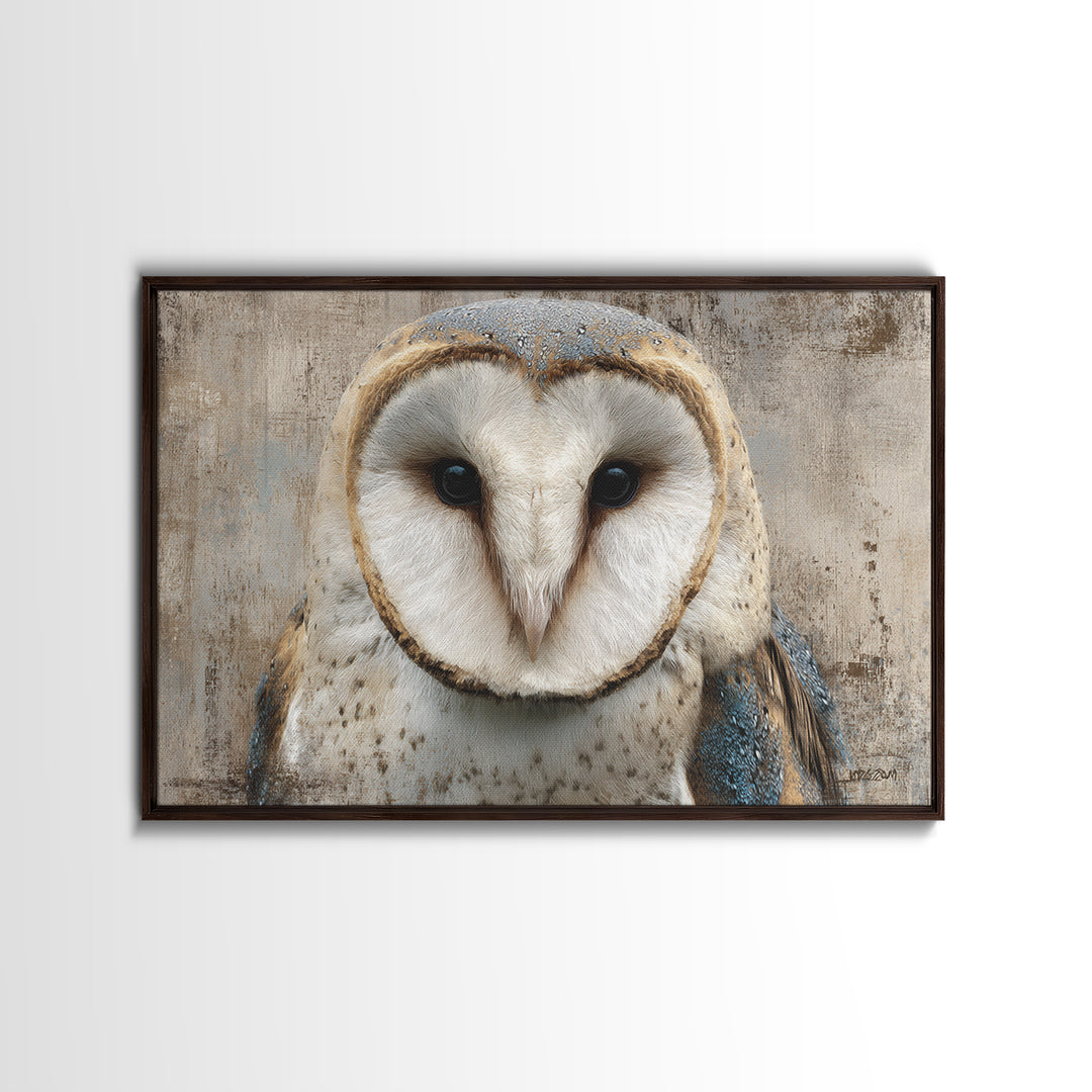 Owl Portrait Representing Wisdom Canvas Print, Law Office Art, Canvas Print, Office Decor, Fine Art, Counsel, Butterfly Art, LOA-3x2-21