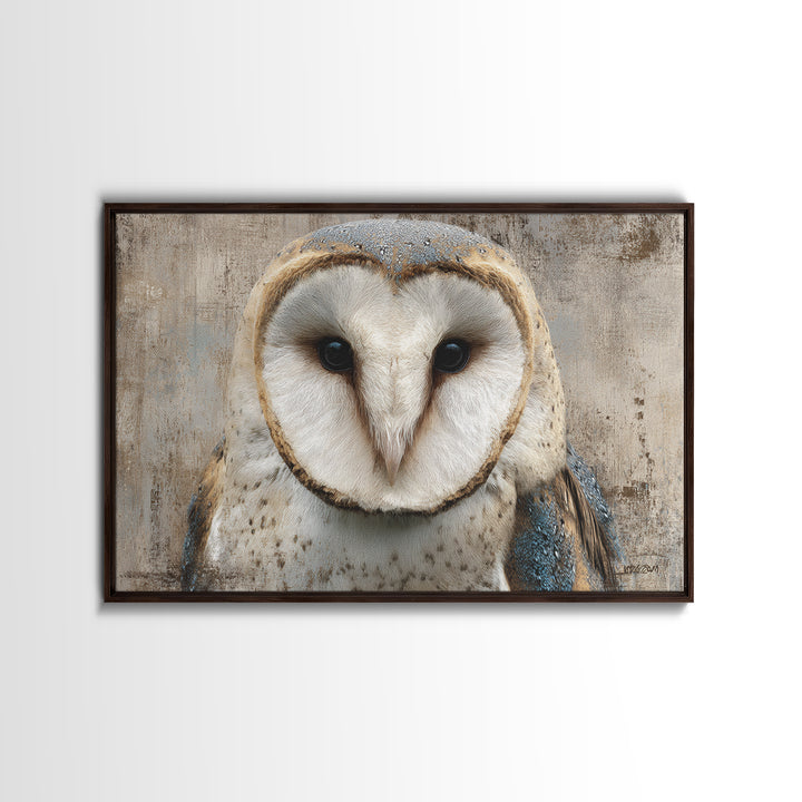 Owl Portrait Representing Wisdom Canvas Print, Law Office Art, Canvas Print, Office Decor, Fine Art, Counsel, Butterfly Art, LOA-3x2-21
