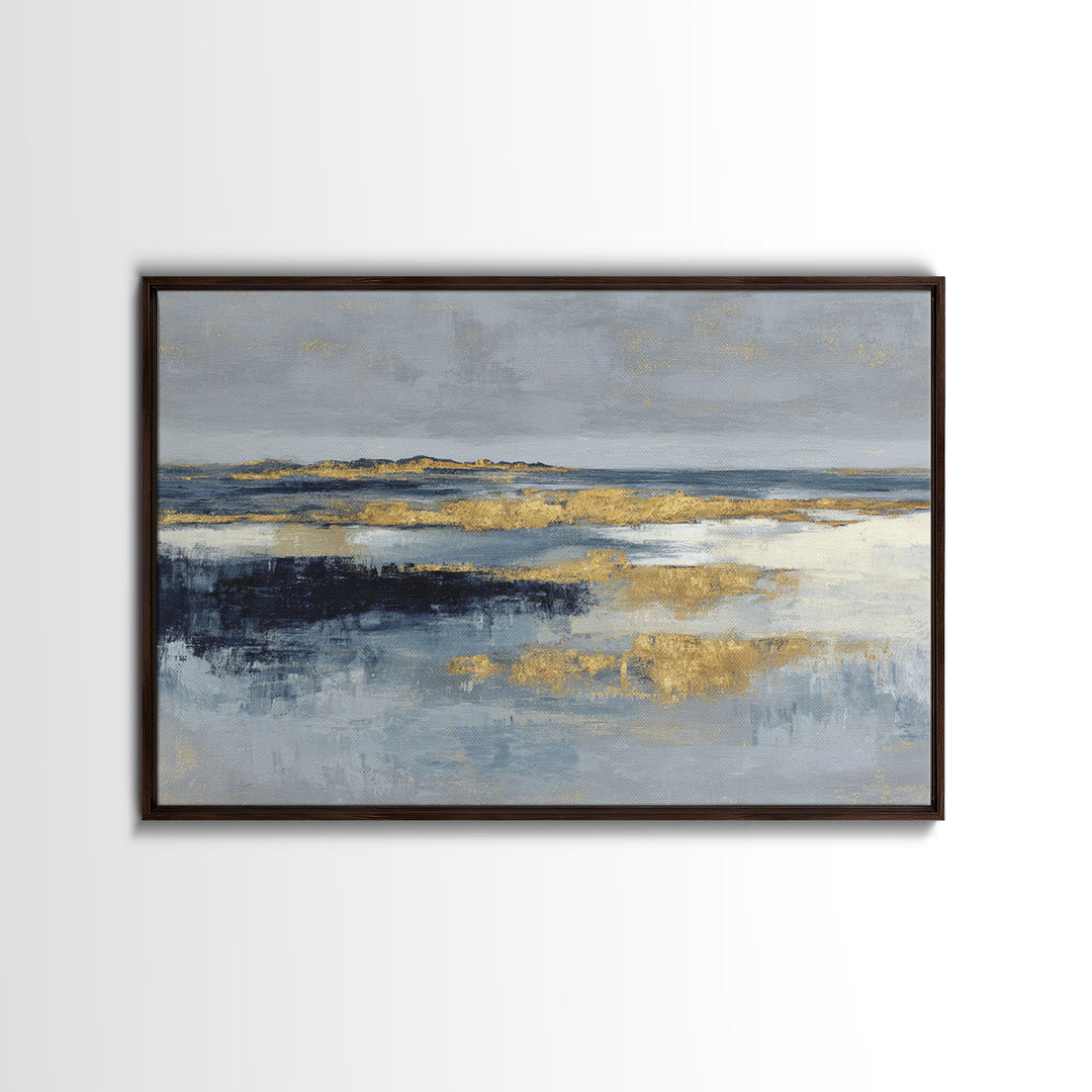 Abstract Navy and Gold Composition for Authority Canvas Print, Law Office Art, Printable Art, Office Decor, Fine Art, Counsel, LOA-3x2-32