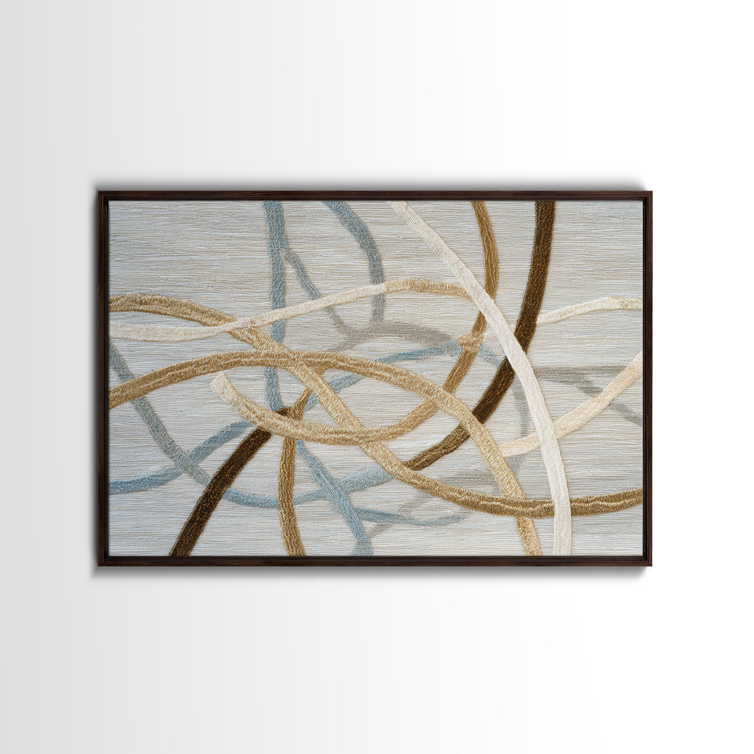Gold Thread Knot Symbolizing Resolution Framed Canvas Print, Law Office Art, Office Wall Art, Office Decor, Fine Art, Counsel, LOA-3x2-46