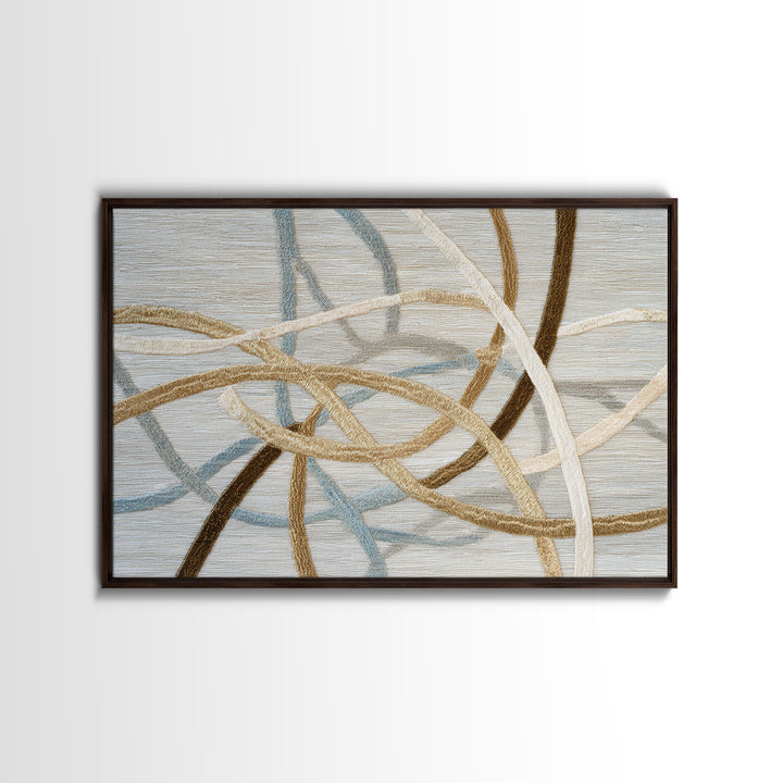 Gold Thread Knot Symbolizing Resolution Framed Canvas Print, Law Office Art, Office Wall Art, Office Decor, Fine Art, Counsel, LOA-3x2-46