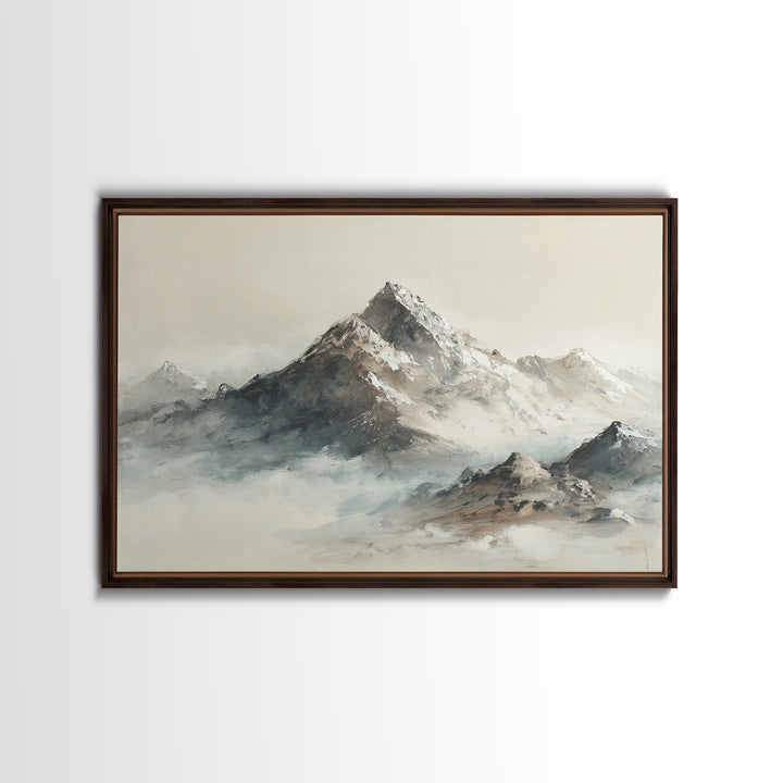 Ink Wash Mountain Symbolizing Stability Canvas Print, Law Office Art, Metal Wall Decor, Office Decor, Fine Art, Counsel, LOA-3x2-48