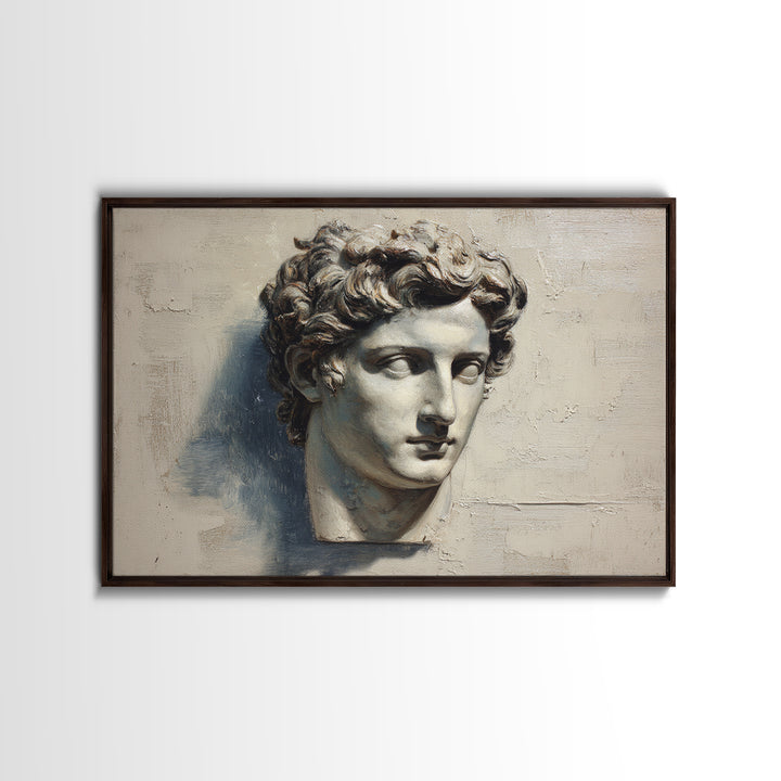 Classical Statue Bust Canvas Print, Law Office Art, Office, Office Decor, Abstract Art, Counsel, Butterfly Print, Lawyer, LOA-3x2-52