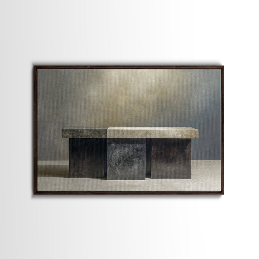 Dark Academia Desk Still Life Without Readable Canvas Print, Law Office Art, Office Art, Office Decor, Oil Painting, Counsel, LOA-3x2-61