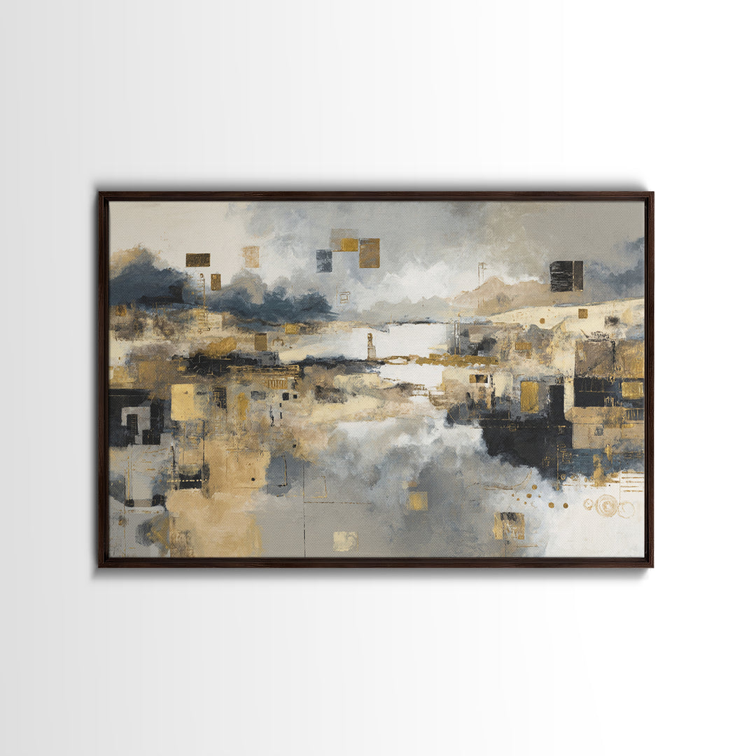 Stormy Landscape with Lighthouse as Guidance Metaphor Canvas Print, Law Office Art, Contemporary Art, Office Decor, Counsel, LOA-3x2-63