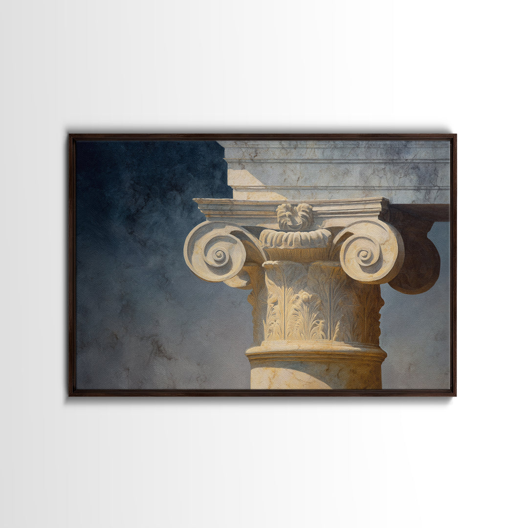 Marble Courthouse Column Study Without Building Scene Canvas Print, Law Office Art, Statement Artwork, Office Decor, Counsel, LOA-3x2-7