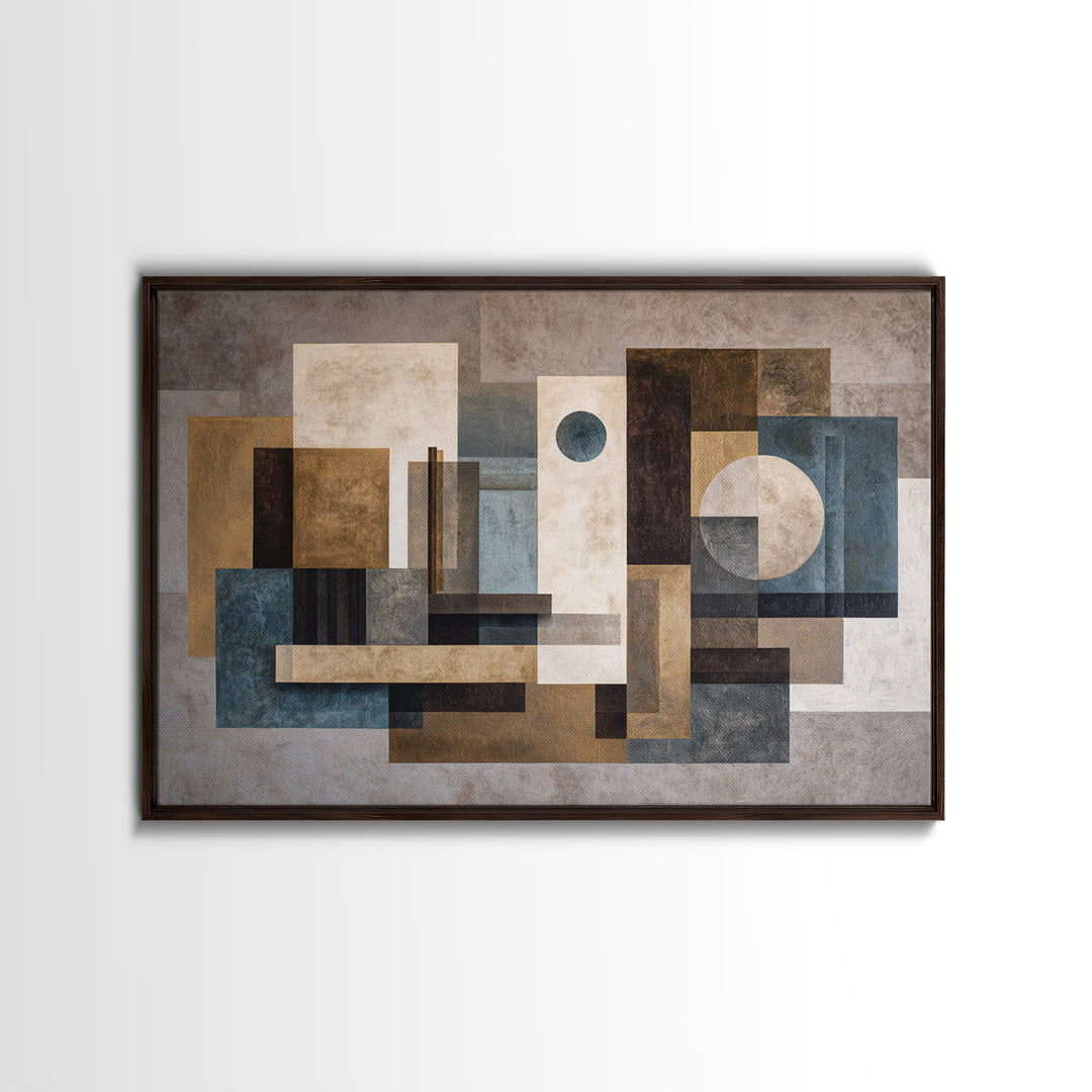 Balanced Geometric Forms Symbolizing Fairness Canvas Print, Law Office Art, Therapy Office Decor, Office Decor, Counsel, LOA-3x2-81
