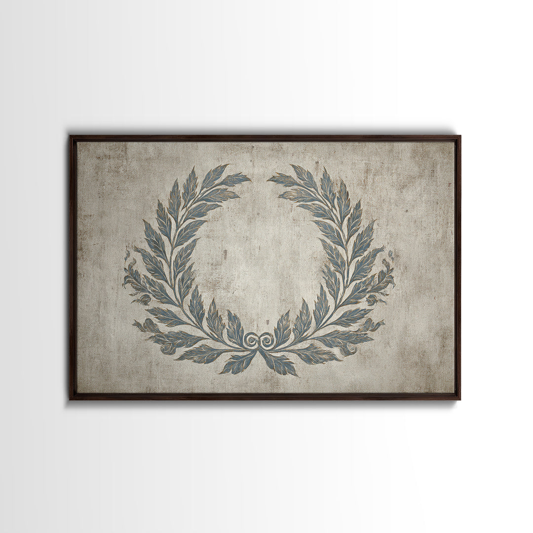 Roman Laurel Wreath Canvas Print, Law Office Art, Teen Girl Room Decor, Office Decor, Fine Art, Counsel, Luxury Decor, LOA-3x2-84