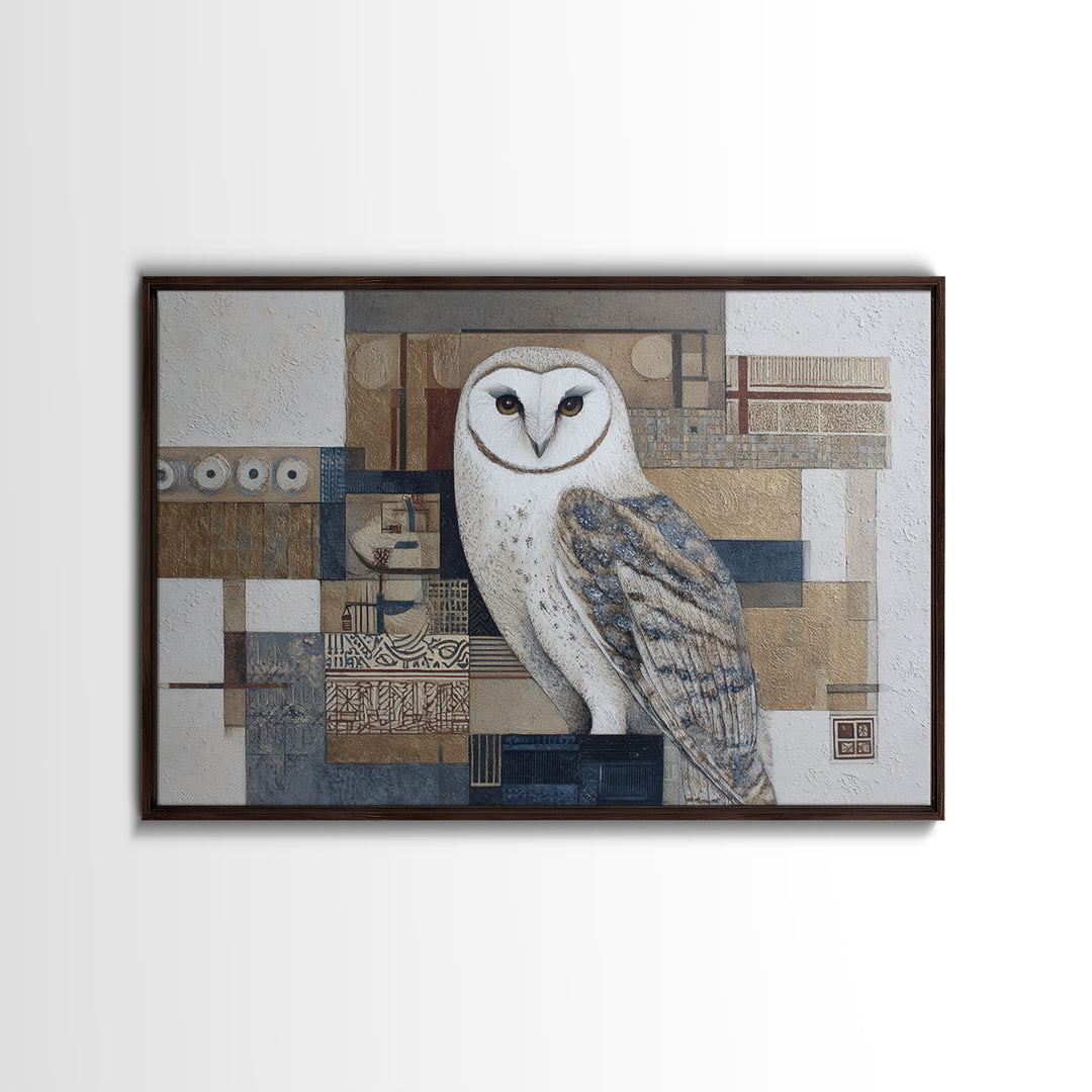 Owl Portrait Representing Wisdom Canvas Print, Law Office Art, Law, Office Decor, Counsel, Modern Decor, Fine Art Print, LOA-3x2-93