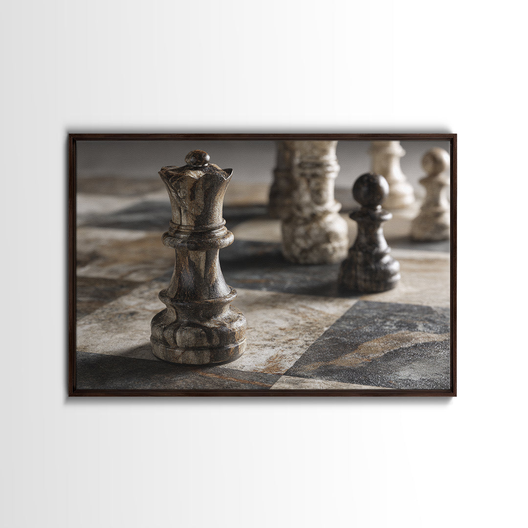 Single Chess King Canvas Print, Law Office Art, Bookish Wall Art, Office Decor, Fine Art, Counsel, Lawyer Office Decor, LOA-3x2-98