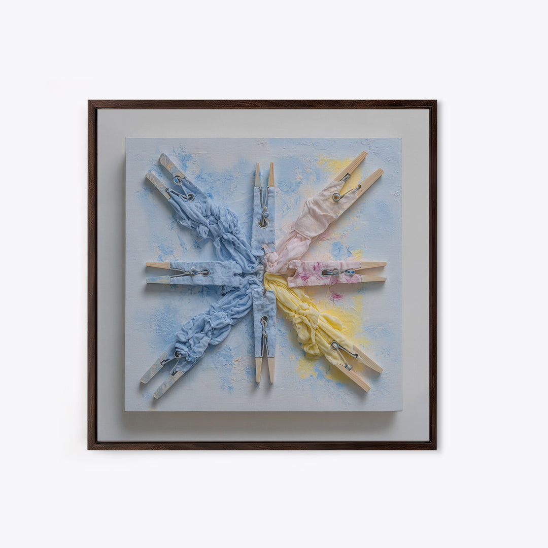 Clean Blue Water Ripple Abstraction Framed Canvas Print, Laundry Room Art, Whimsical Art, Living Room Decor, Fine Art, Clean, LRA-1x1-42