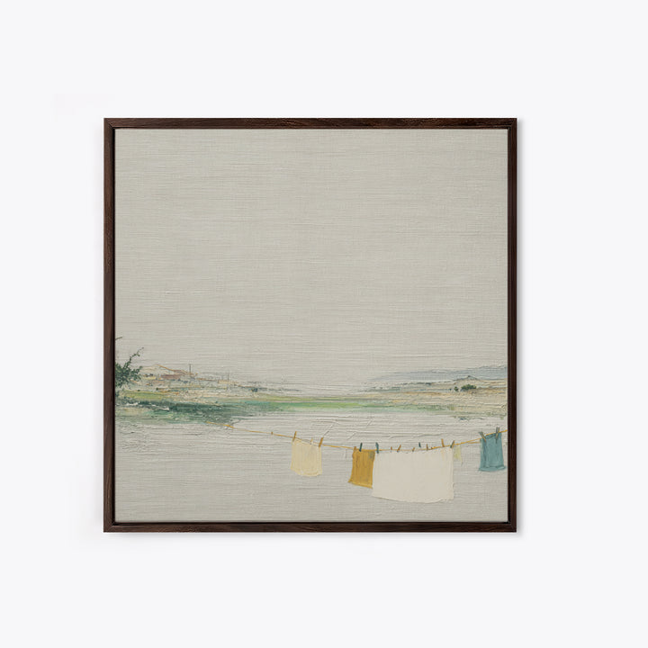 Fresh Air Meadow Landscape for Clean Mood Framed Canvas Print, Laundry Room Art, Wall Art Print, Living Room Decor, Clean, LRA-1x1-47
