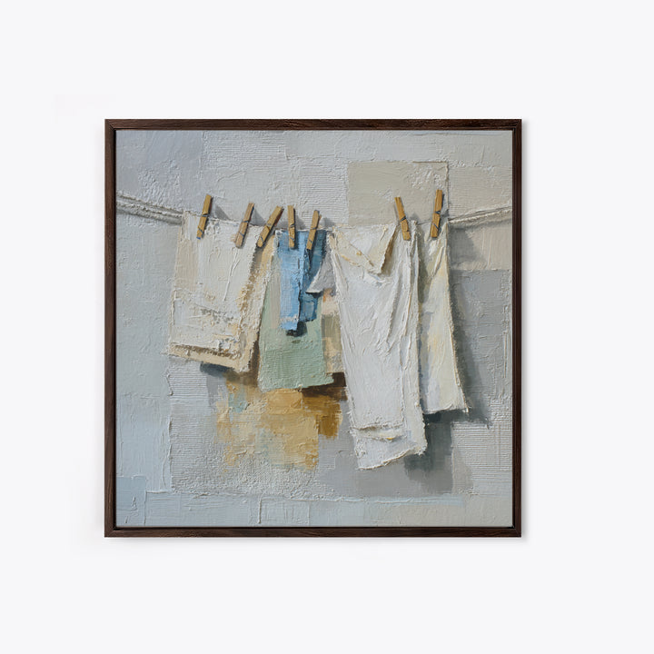 Linen Texture Abstract Canvas Print, Laundry Room Art, Custom Wall Art, Living Room Decor, Abstract Art, Clean, Modern Decor, LRA-1x1-60
