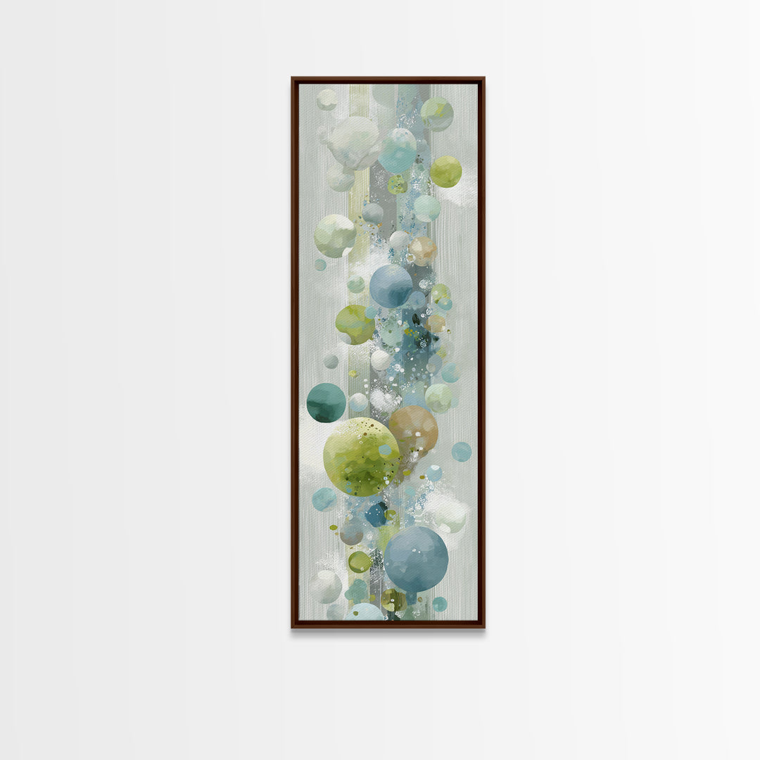 Abstract Suds and Bubbles Canvas Print, Laundry Room Art, Minimalist Wall Art, Living Room Decor, Abstract Art, Clean, LRA-1x3-10