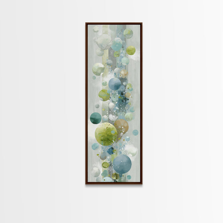 Abstract Suds and Bubbles Canvas Print, Laundry Room Art, Minimalist Wall Art, Living Room Decor, Abstract Art, Clean, LRA-1x3-10