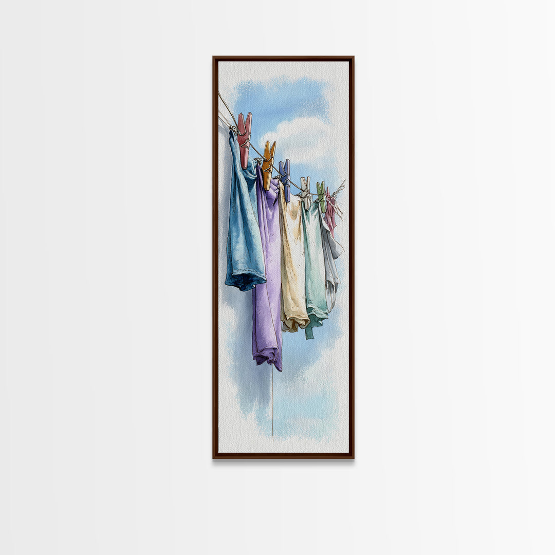 Washing Machine Icon Graphic Without Text Canvas Print, Laundry Room Art, Whimsical Art, Living Room Decor, Fine Art, Clean, LRA-1x3-22